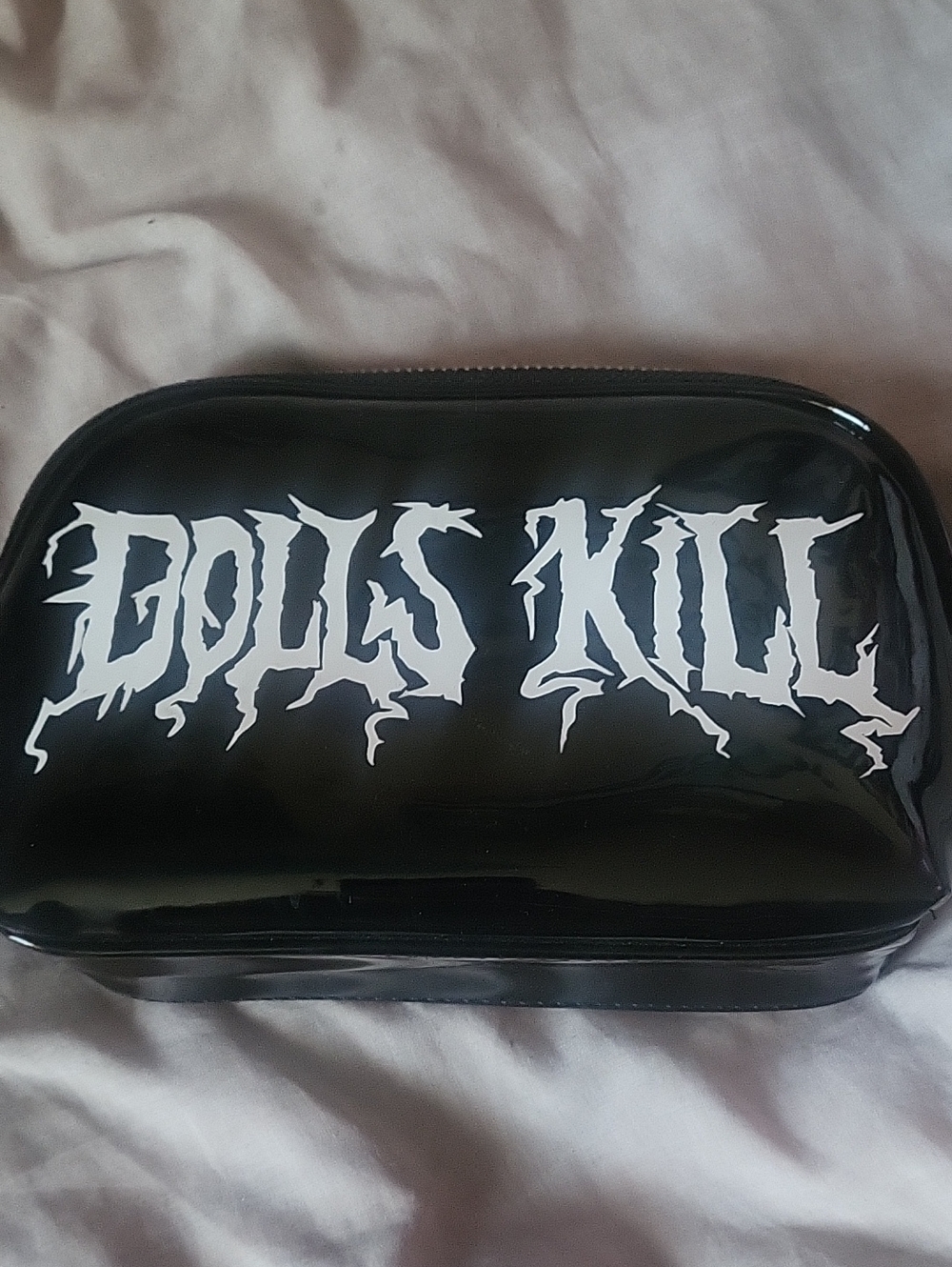 Glossy Vinyl Logo Makeup Pouch